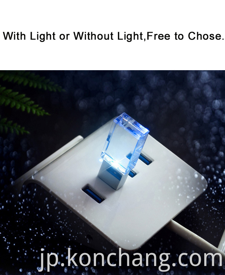 crytal led usb flash drive